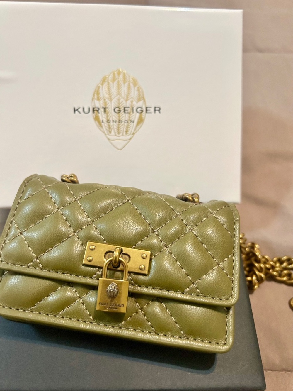 Kurt Geiger London Mico Nano Brixton Quilted Crossbody Bag